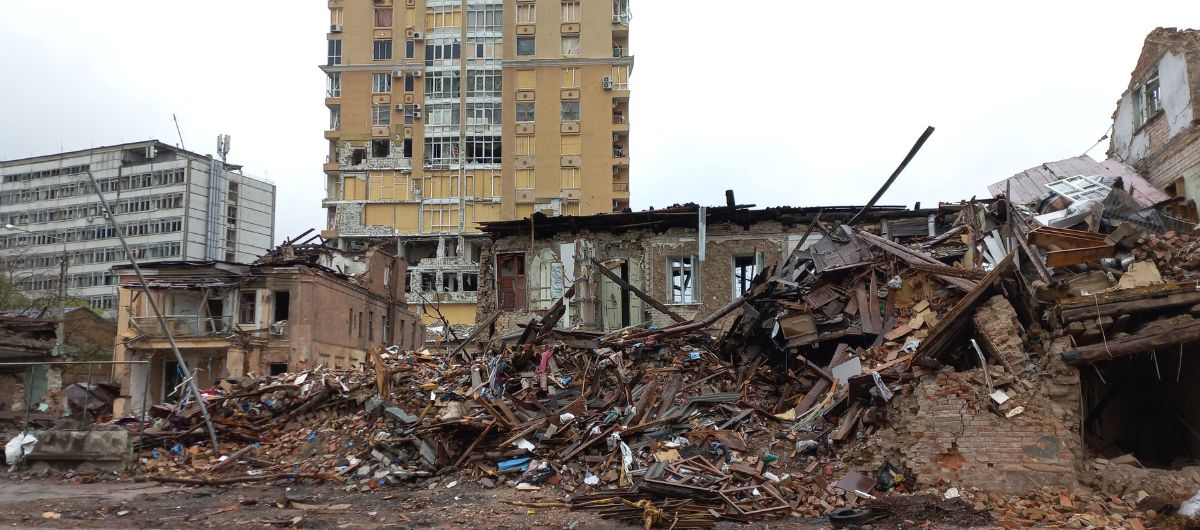 demolished building ukraine